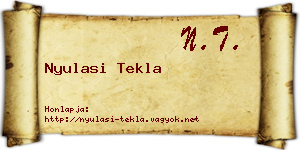 Nyulasi Tekla névjegykártya